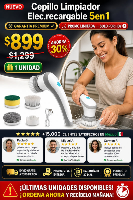 Cepillo Limpiador Elec.recargable 5en1 - imagen 1