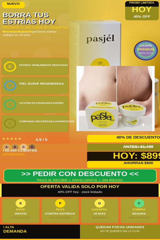 Crema Pasjel Para Estrias Y Cicatrices — hero