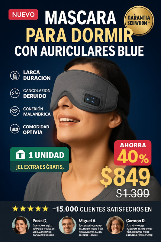 Mascara Para Dormir Con Auriculares Blue - imagen 1
