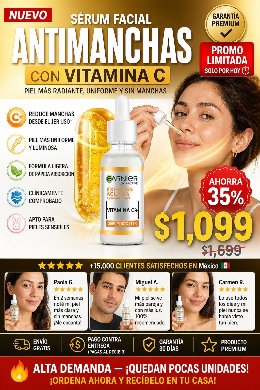 Sérum facial antimanchas con vitamina C - imagen 1 - hero