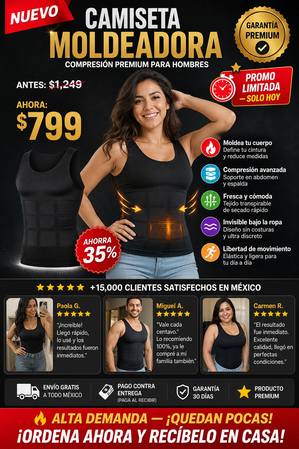 Chaleco moldeador de compresión para hombre - imagen 1 - hero