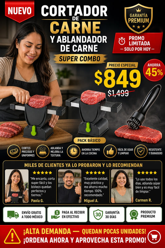 Cortador De Carne Y Ablandador De Carne super combo - imagen 1