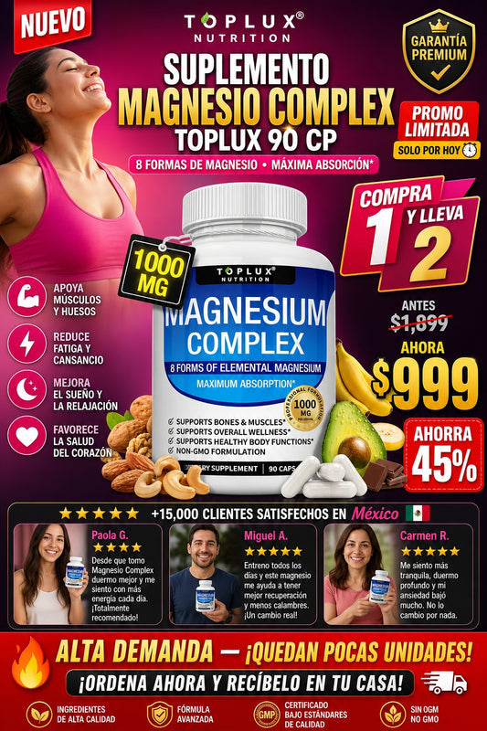 Suplemento Magnesio Complex Toplux 90 Cp - imagen 1