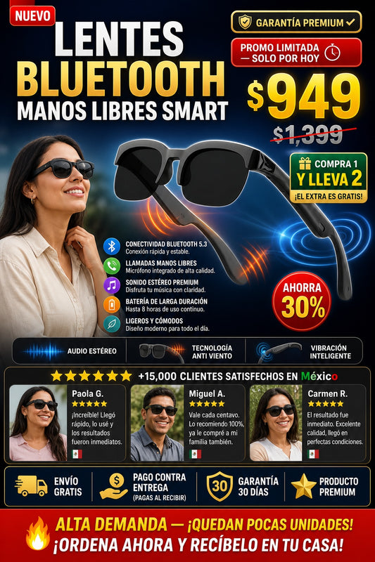 Lentes Bluetooth Manos Libres Smart - imagen 1