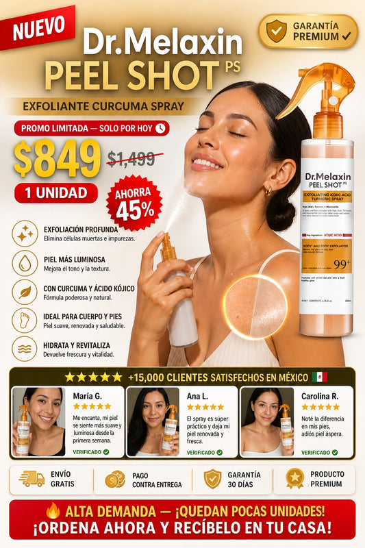 Spray Dr. Melaxin Exfoliante Curcuma - imagen 1