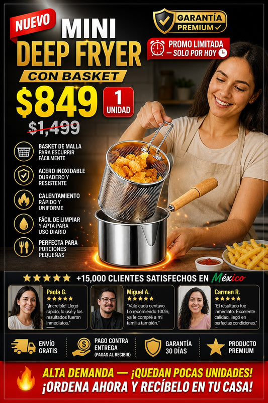 Mini Freidora Con Canasta - imagen 1