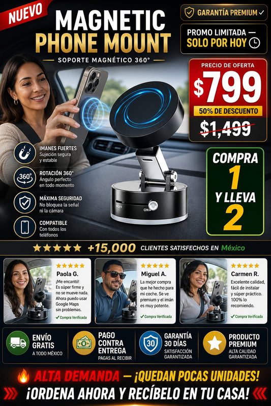 Soporte Magnetico Celular Al Vacio IDEAL PARA OFICINA, AUTO, ESCRITORIO, VIAJE DE NEGOCIOS ETC - imagen 1