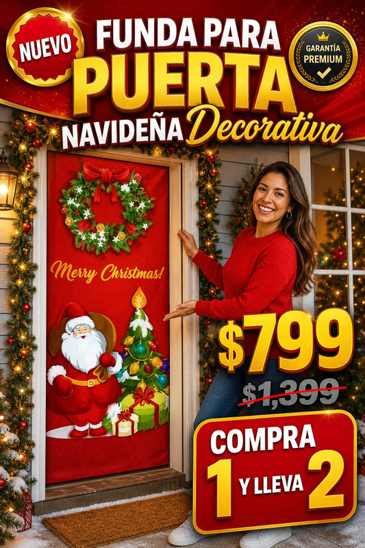 Funda Para Puerta Navidena Decorativa - imagen 1