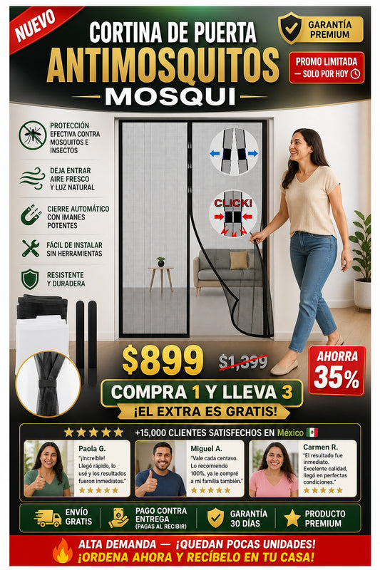 Cortina De Puerta Antimosquitos Mosqui - imagen 1