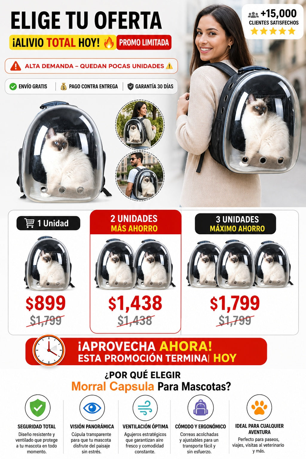 Morral Capsula Para Mascotas - imagen 2