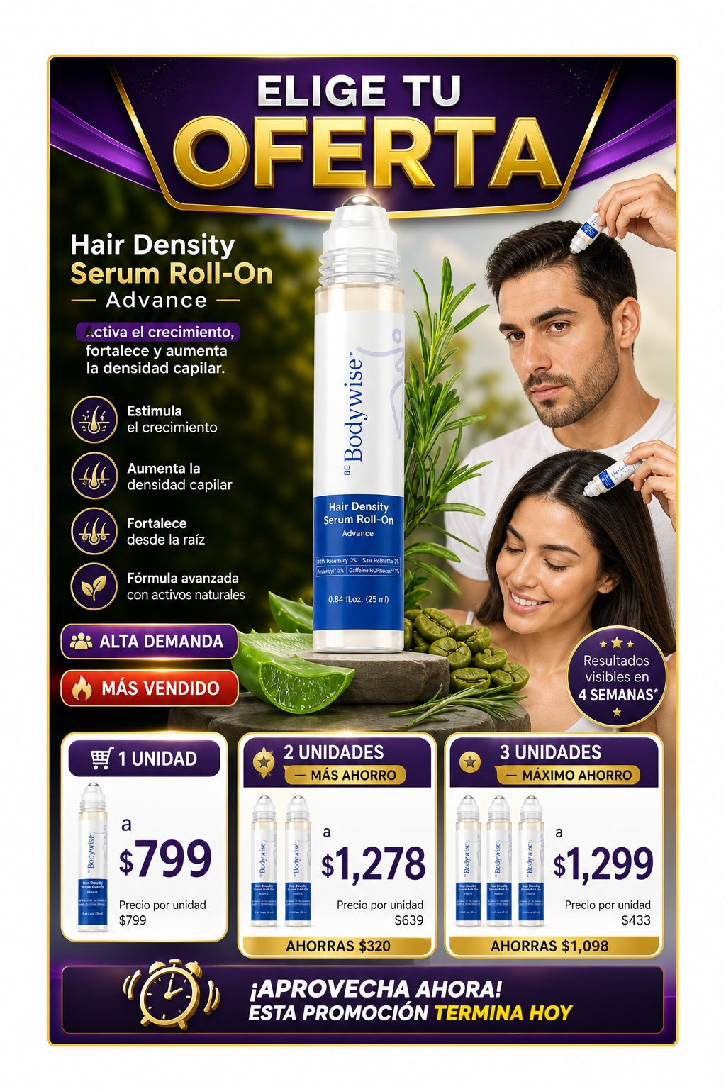 Suero Bodywise Crecimiento Cabello - imagen 2