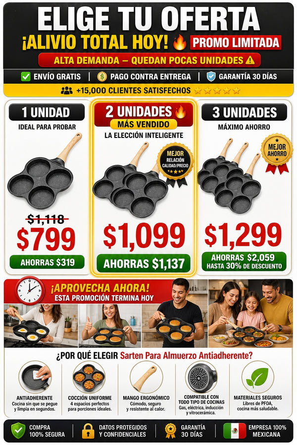 Sarten Para Almuerzo Antiadherente - imagen 2
