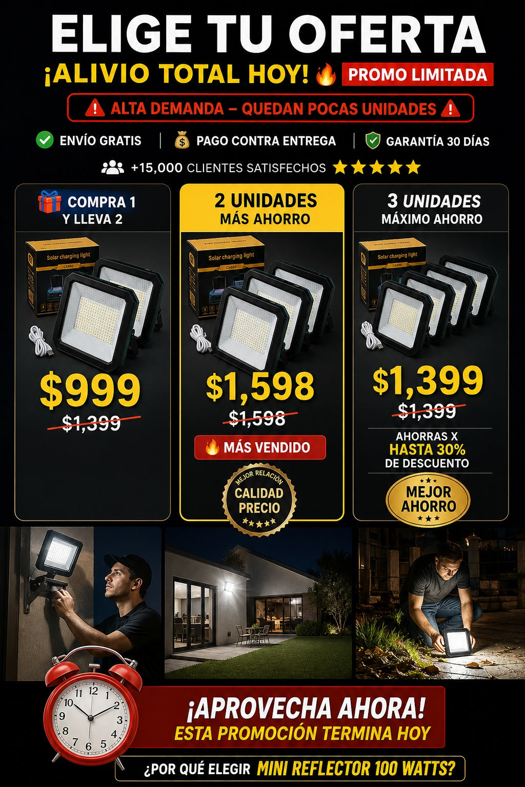 Mini Reflector 100 Watts - imagen 2