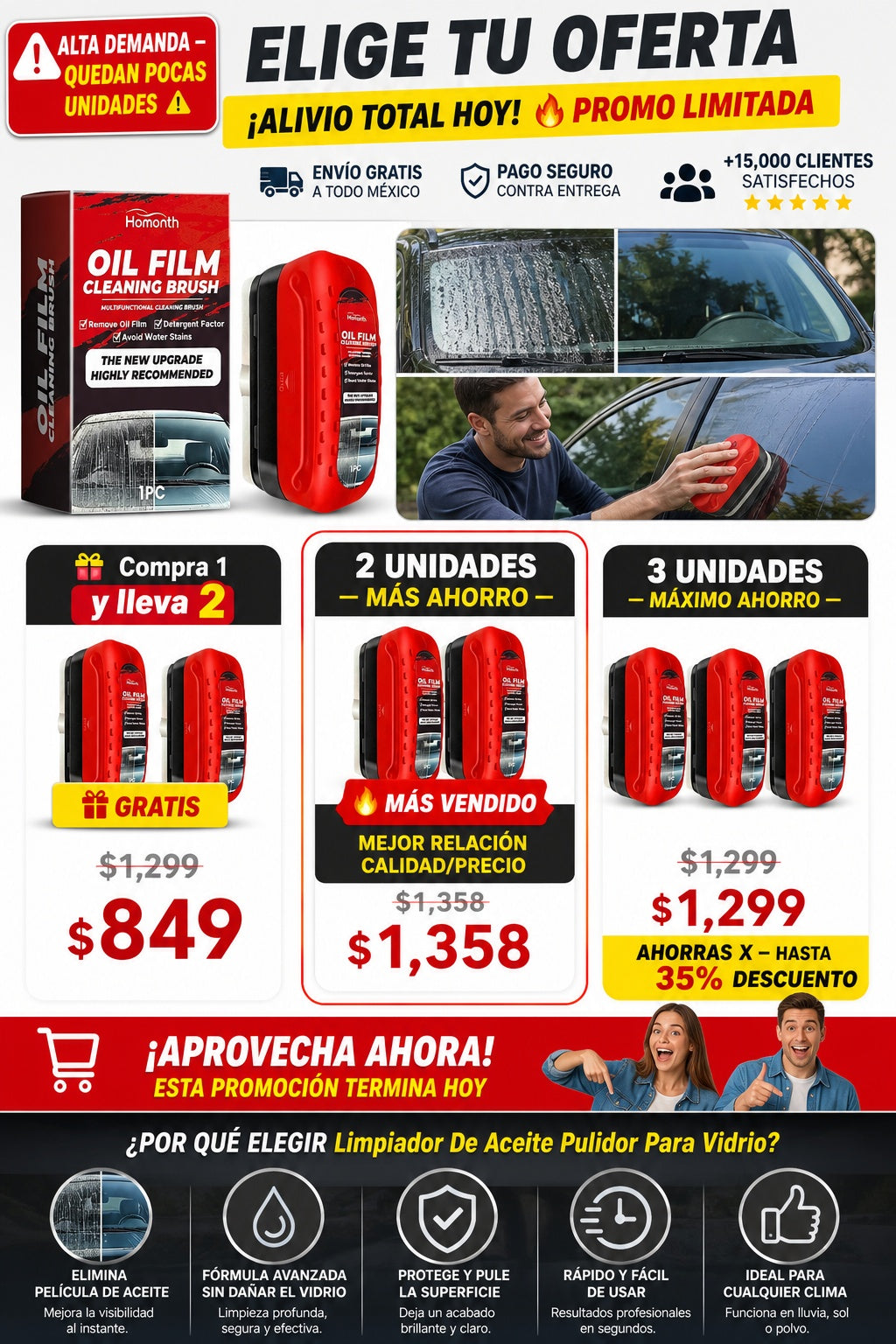 Limpiador De Aceite Pulidor Para Vidrio - imagen 2