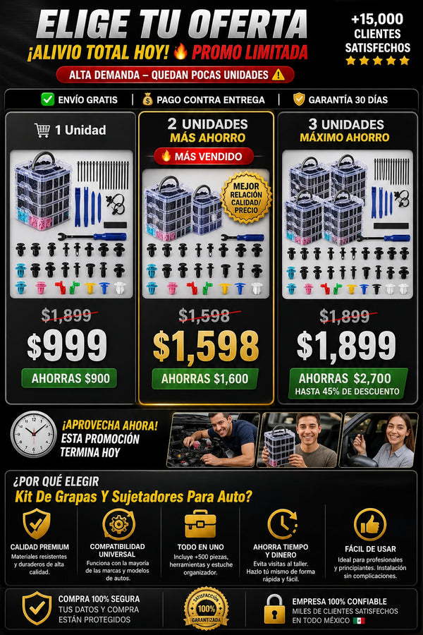 Kit De Grapas Y Sujetadores Para Auto - imagen 2