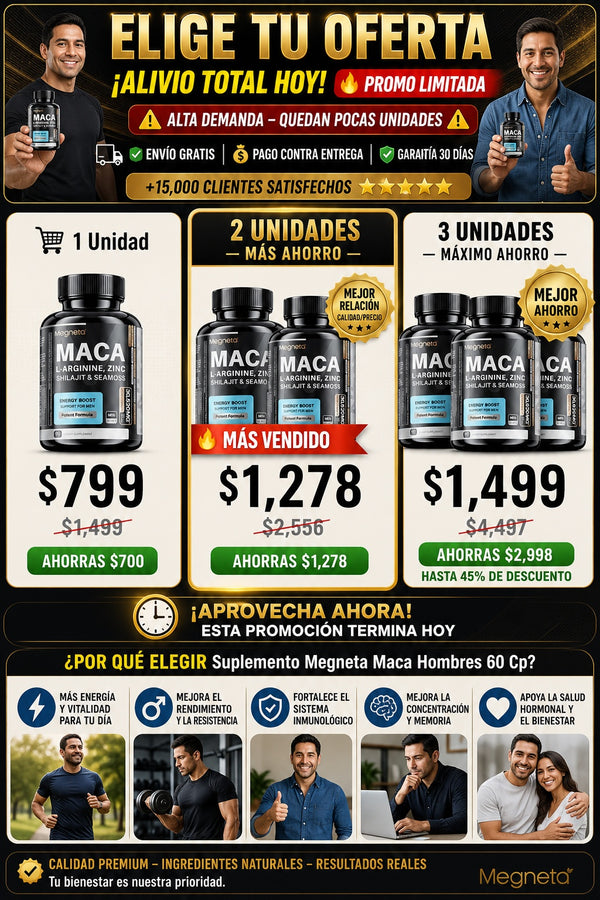 Suplemento Megneta Maca Hombres 60 Cp - imagen 2