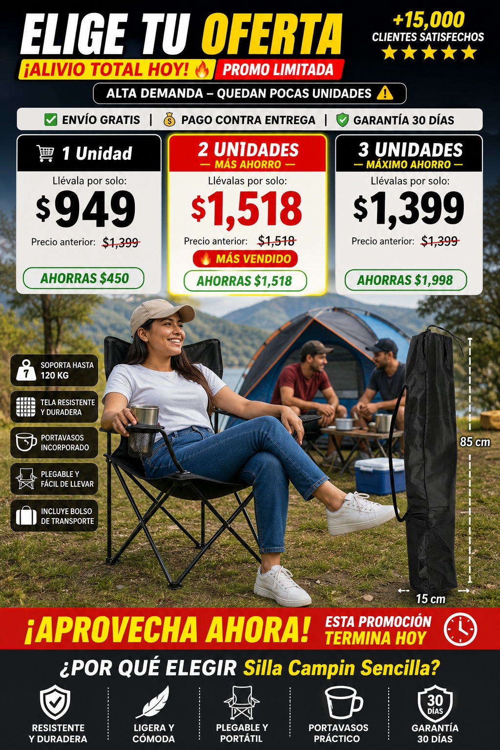 Silla Campin Sencilla - imagen 2