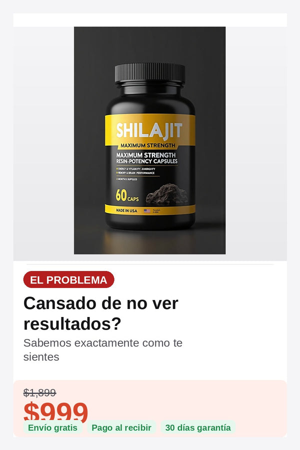 Shilajit 60 Capsulas Suplemento — problema