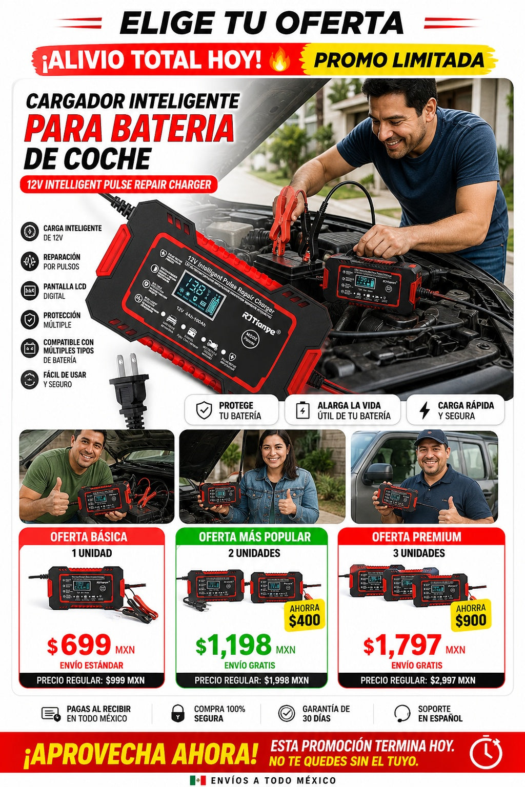 Cargador Inteligente Para Bateria De Coche - imagen 2