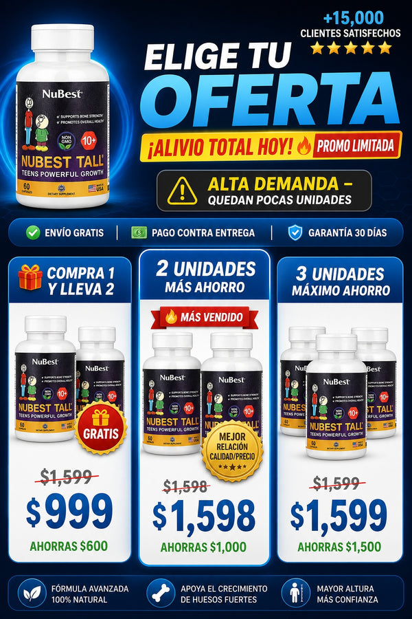 Suplemento Nubest Tall 60 Capsulas - imagen 2