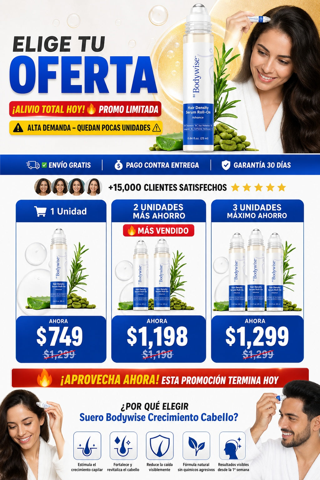 Suero Bodywise Crecimiento Cabello - imagen 2