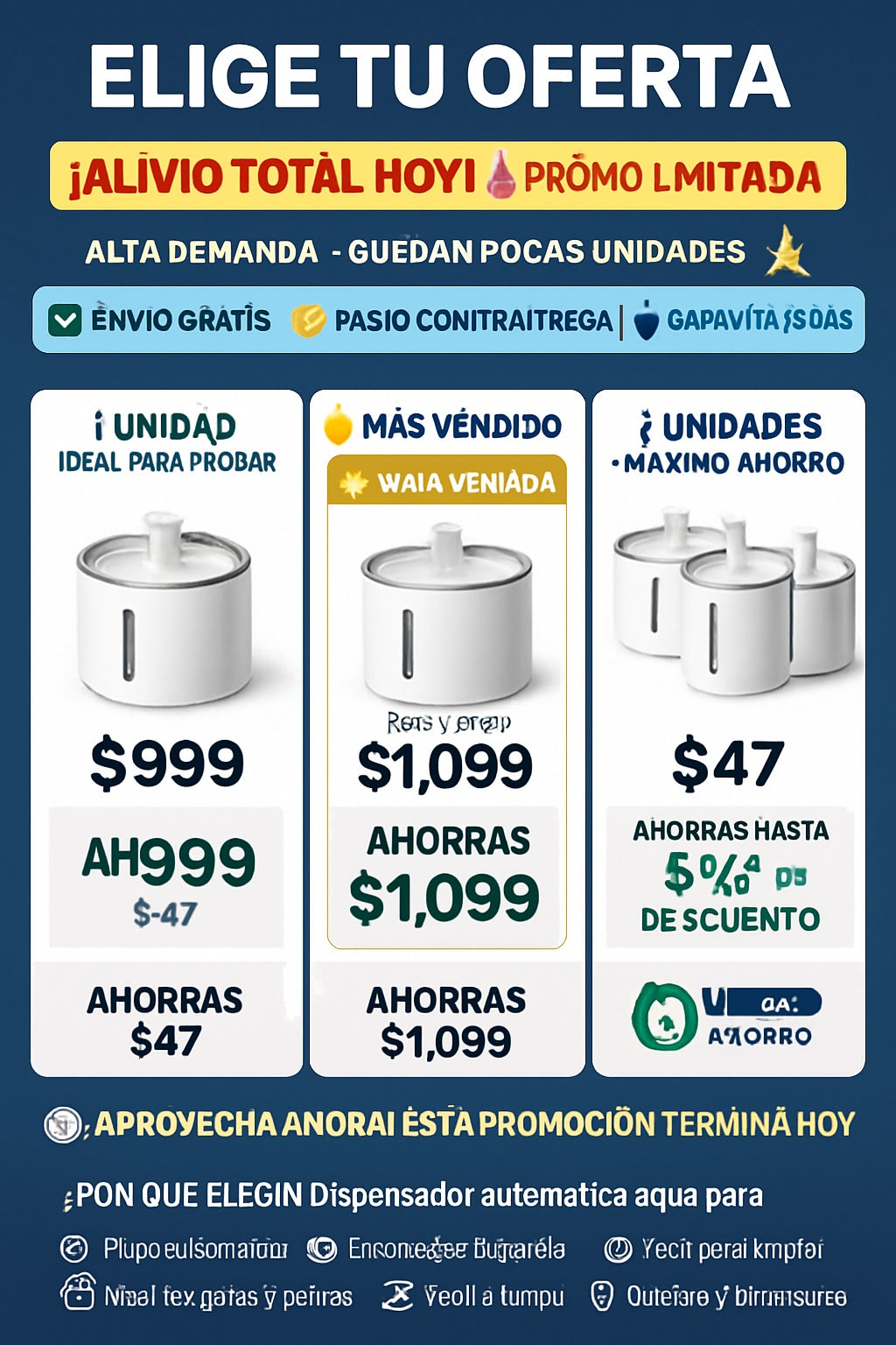 Dispensador automático agua para mascota - imagen 2