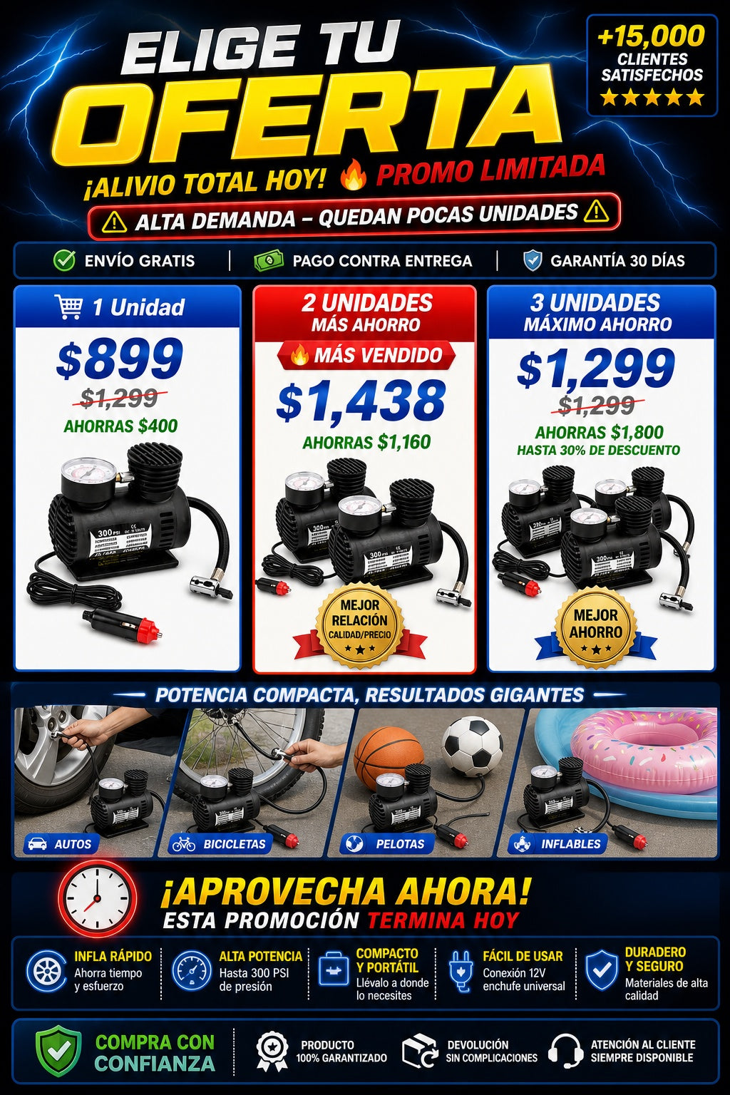 Mini Compresor De Aire Portatil - imagen 2