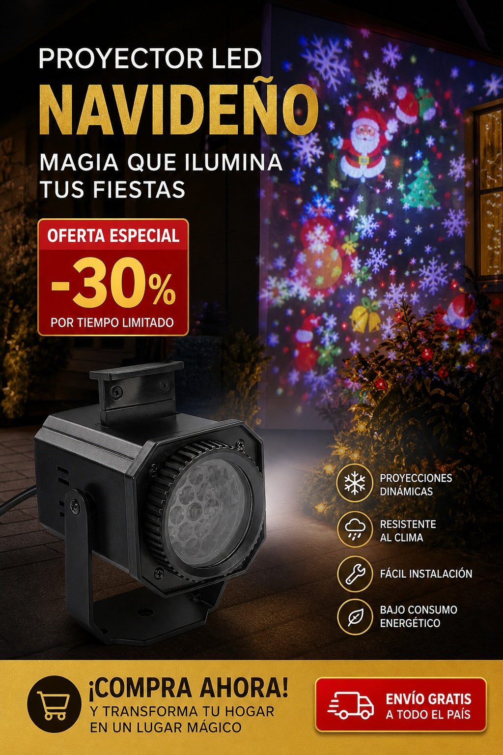 Proyector De Luz Led Navidad - imagen 2