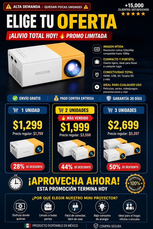 Mini Rproyector Multimedia Portatil - imagen 2