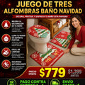 Juego De Tres Alfombras Bano Navidad - imagen 3