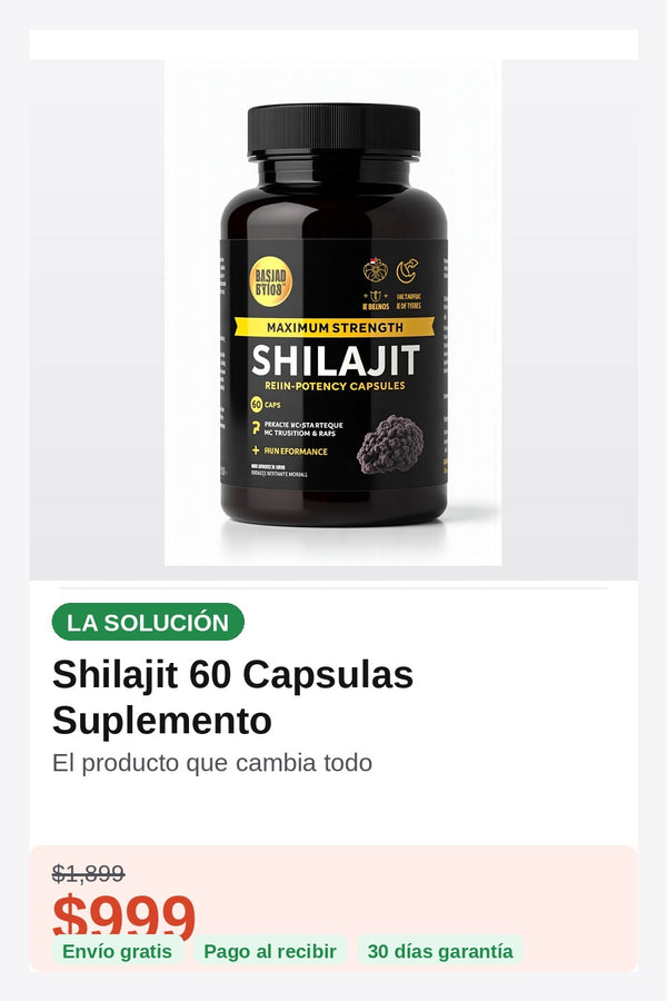 Shilajit 60 Capsulas Suplemento — solucion