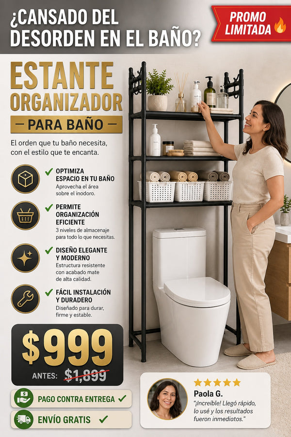 Estante Organizador Para Baño - imagen 3