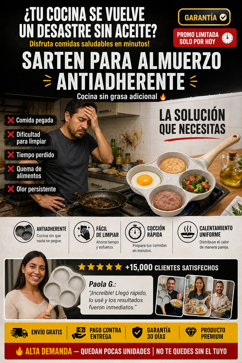 Sarten Para Almuerzo Antiadherente - imagen 3