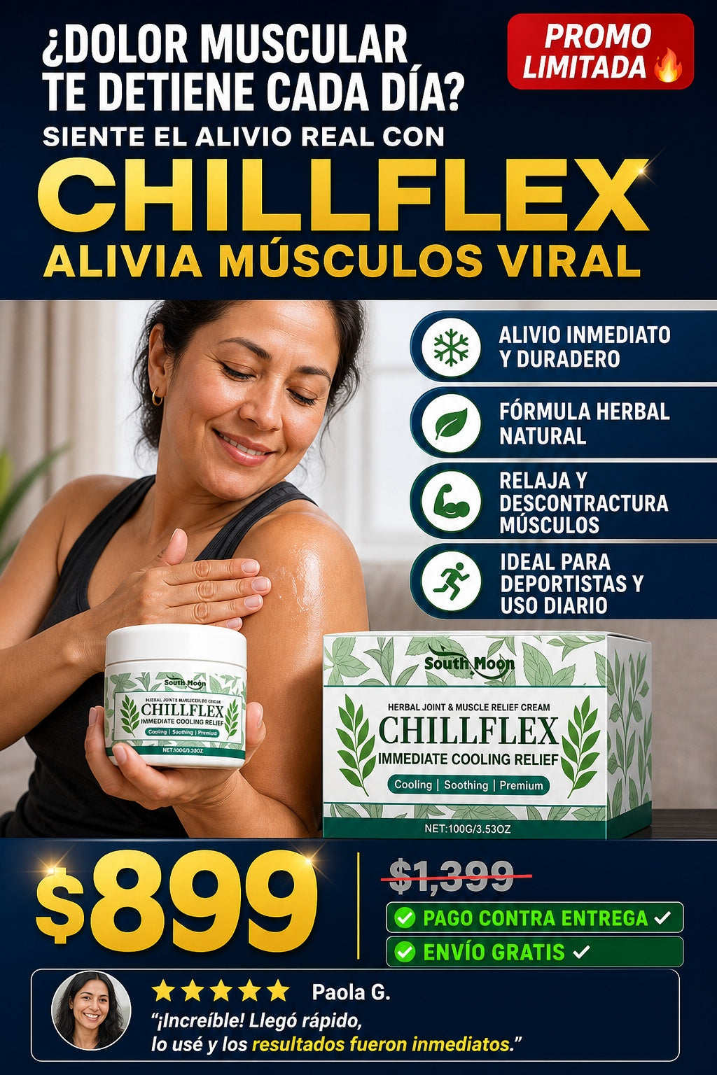 Crema Chillflex Alivia Musculos Viral - imagen 3