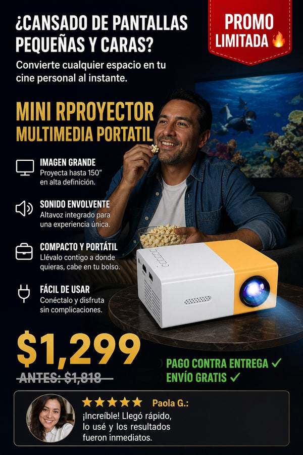 Mini Rproyector Multimedia Portatil - imagen 3