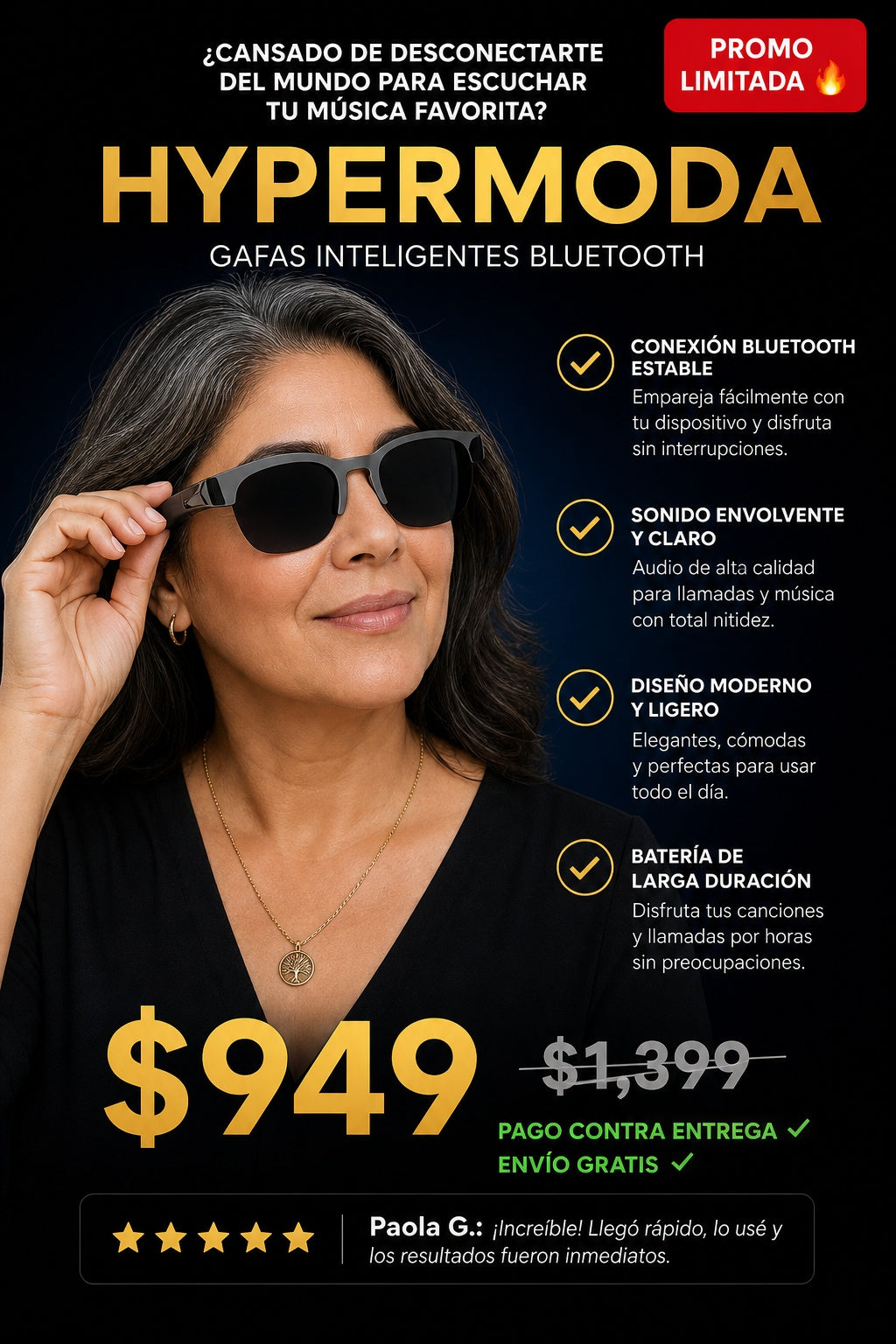 Lentes Bluetooth Manos Libres Smart - imagen 3