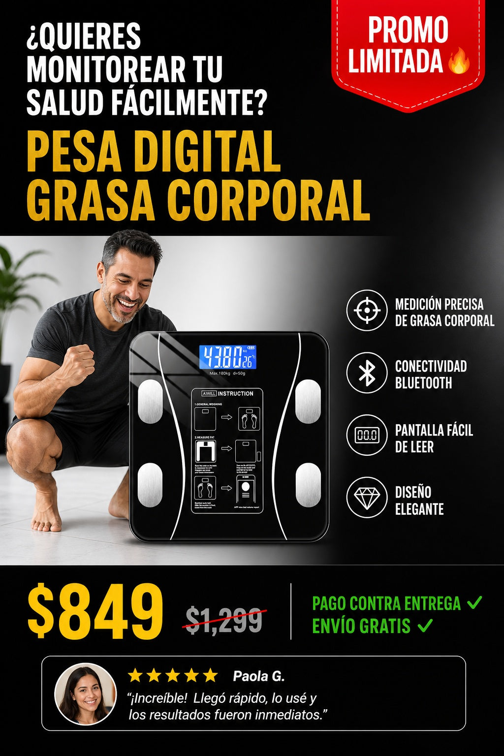 Pesa Digital Grasa Corporal - imagen 3