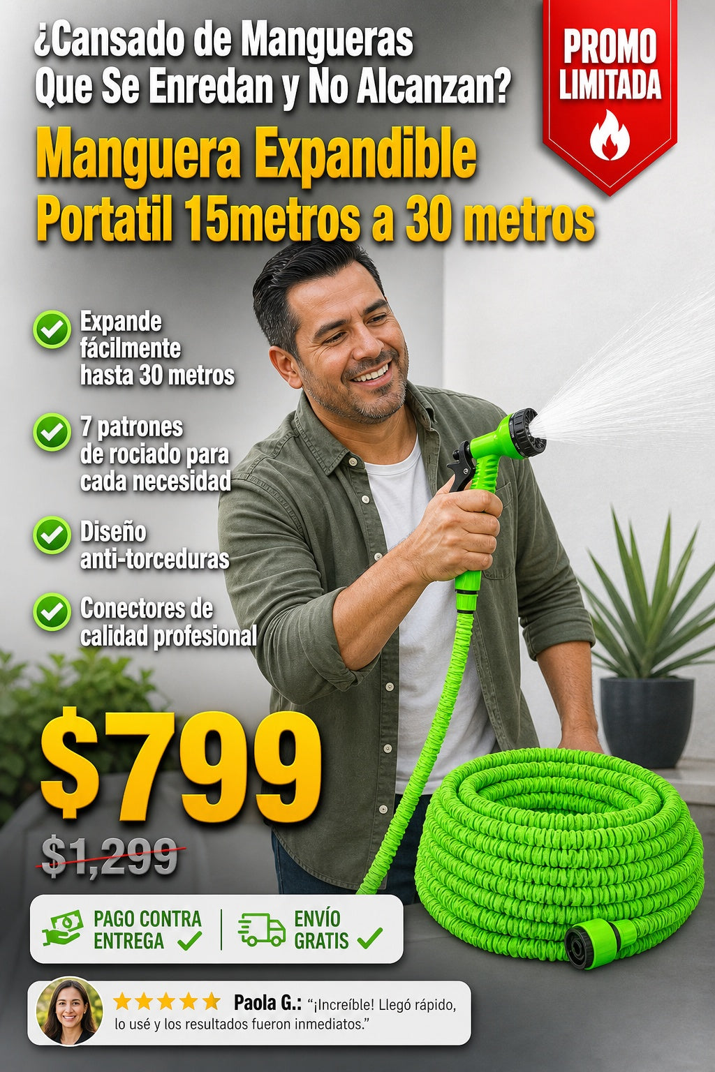 Manguera Expandible Portatil 15metros a 30 metros - imagen 3
