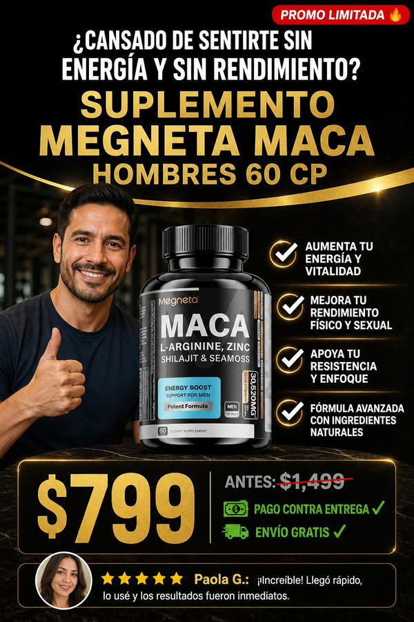 Suplemento Megneta Maca Hombres 60 Cp - imagen 3