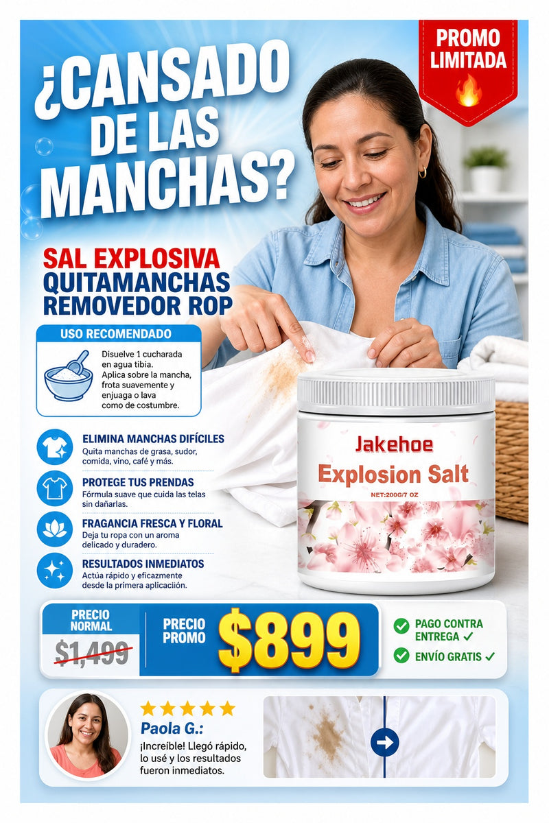 Sal Explosiva Quitamanchas Removedor Rop - imagen 3