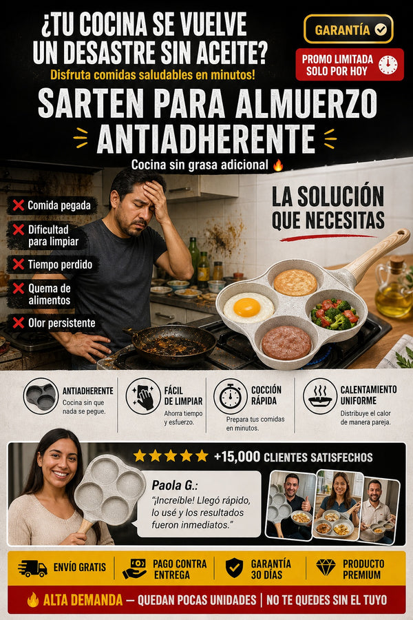 Sarten Para Almuerzo Antiadherente - imagen 3