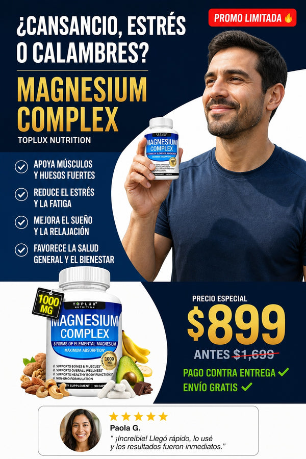 Suplemento Magnesio Complex Toplux 90 Cp - imagen 3