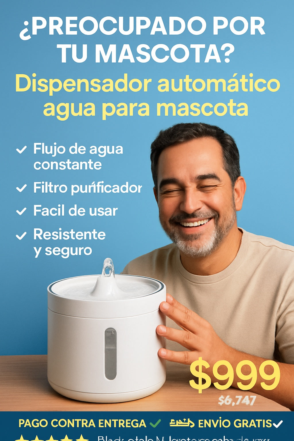 Dispensador automático agua para mascota - imagen 3