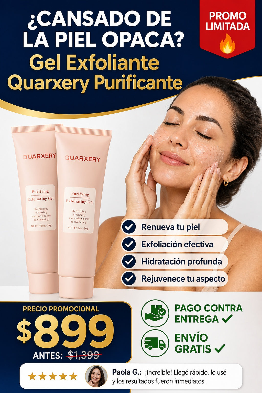 Gel Exfoliante Quarxery Purificante - imagen 3