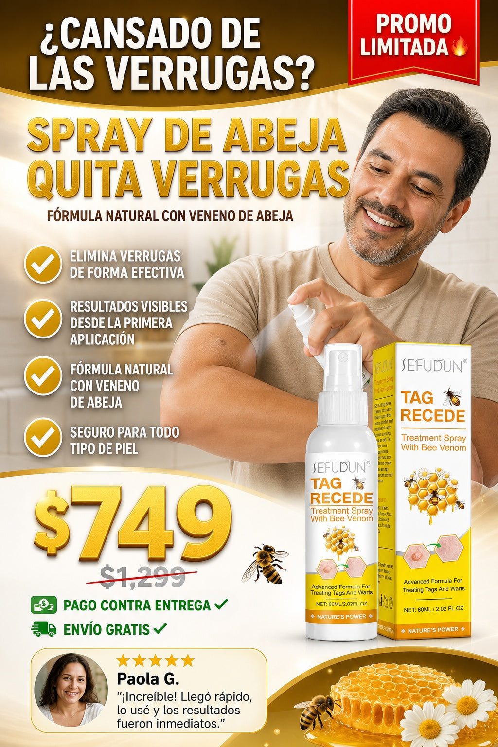 Spray De Abeja Quita Verrugas - imagen 3