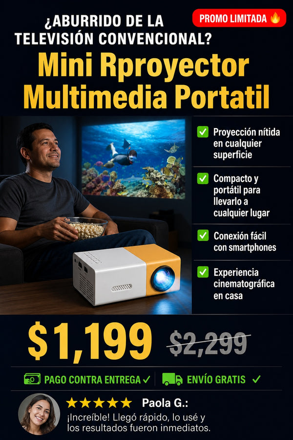 Mini Rproyector Multimedia Portatil - imagen 3
