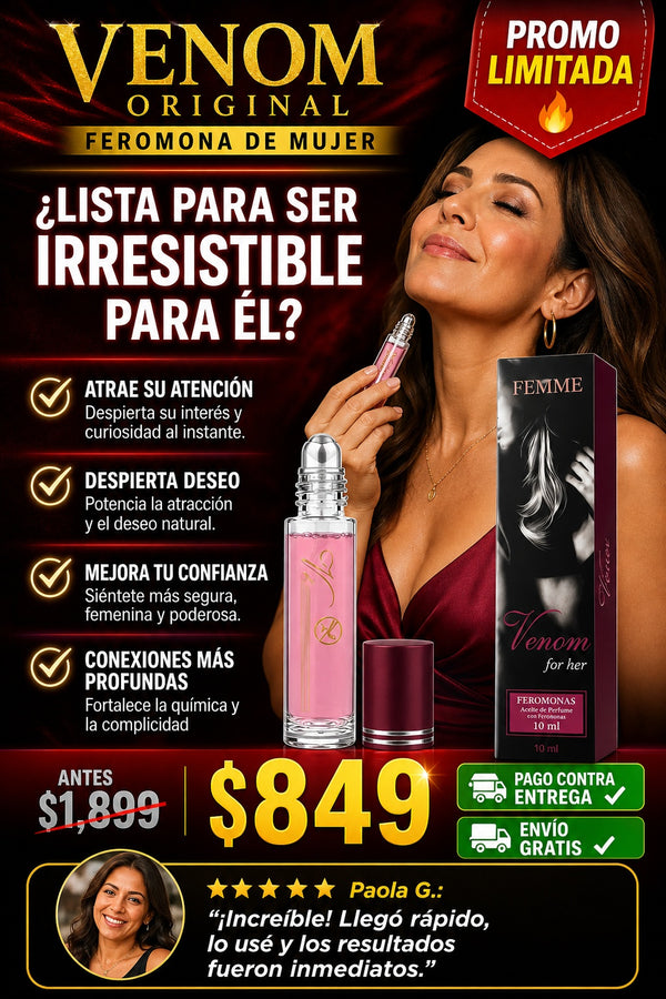 Venom Original Feromona De Mujer - imagen 3