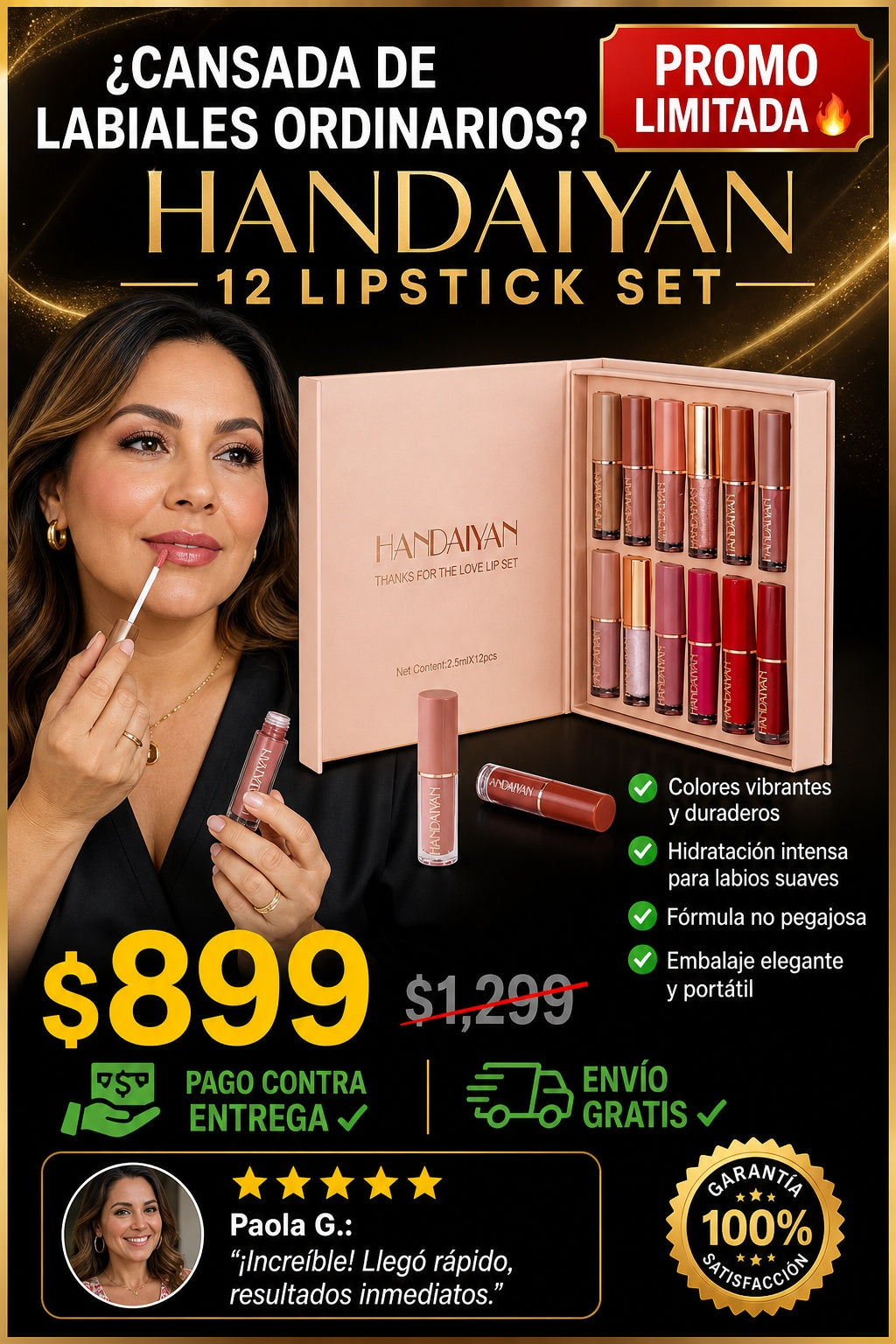 Set De 12 Labiales HANDAIYAN - imagen 3