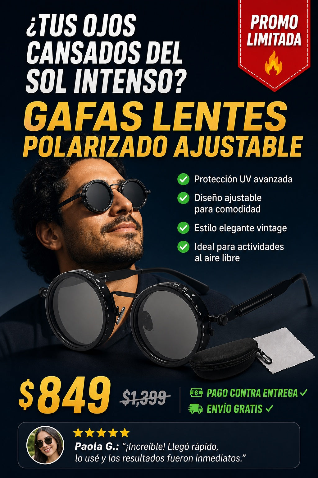 Gafas Lentes Polarizado Ajustable - imagen 3