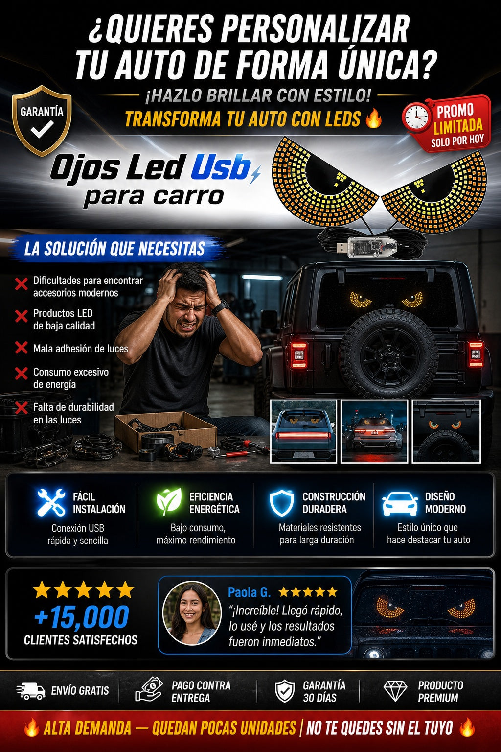 Ojos Led Usb para carro - imagen 3